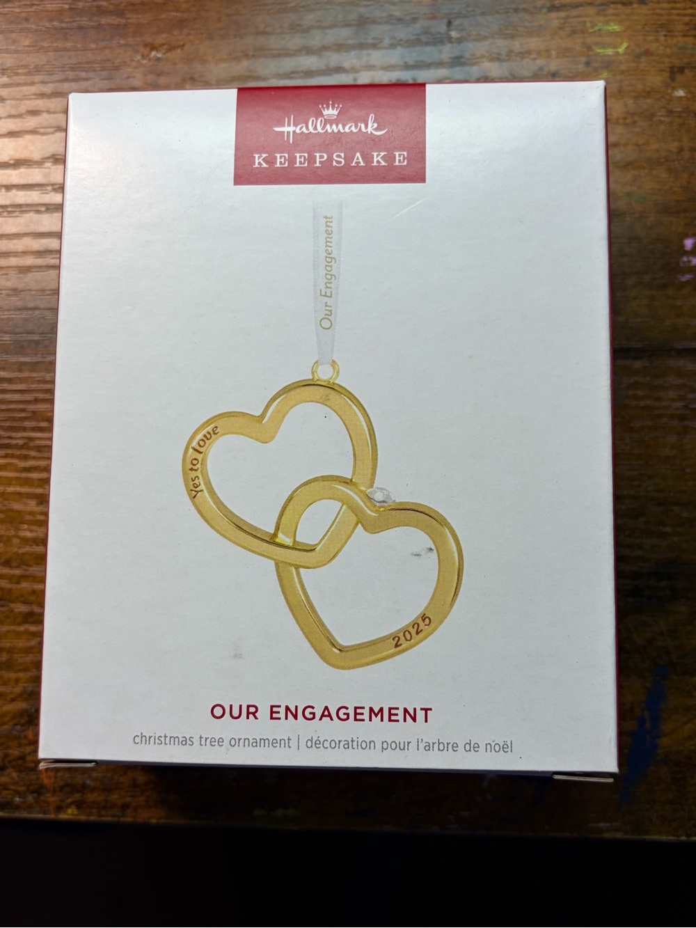 Hallmark Gold Double Heart Keepsake Ornament